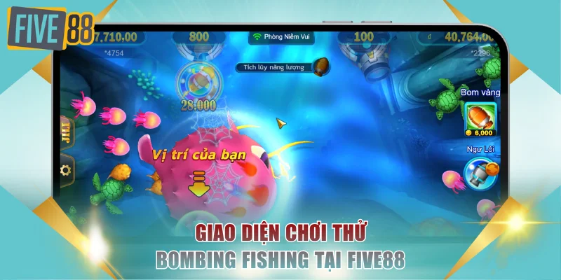 Bắn Cá Miễn Phí FIVE88 - Chế Độ Chơi Làm Quen Hội Viên Mới 3 Giao diện chơi thử Bombing Fishing tại FIVE88