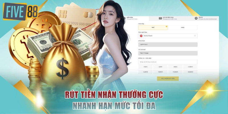 FIVE88 ⭐Nhà Cái Uy Tín Đăng Ký Tặng 100% Nạp Đầu 20 Rút tiền nhận thưởng cực nhanh hạn mức tối đa